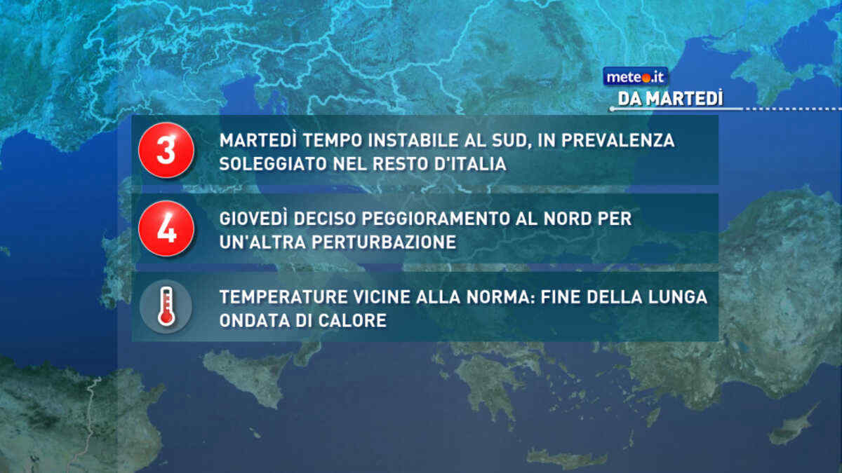 Meteo, fase più instabile con calo termico su alcune zone: la tendenza dal 18 agosto