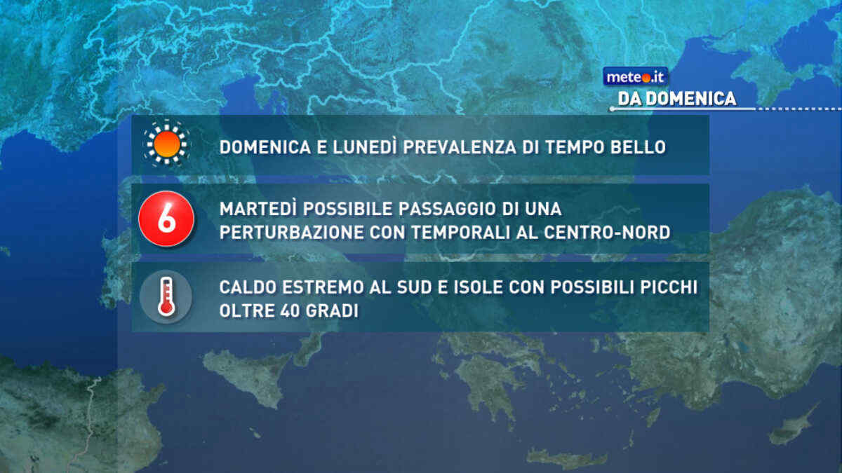 Meteo, 23-24 agosto stabili poi possibile perturbazione: la tendenza