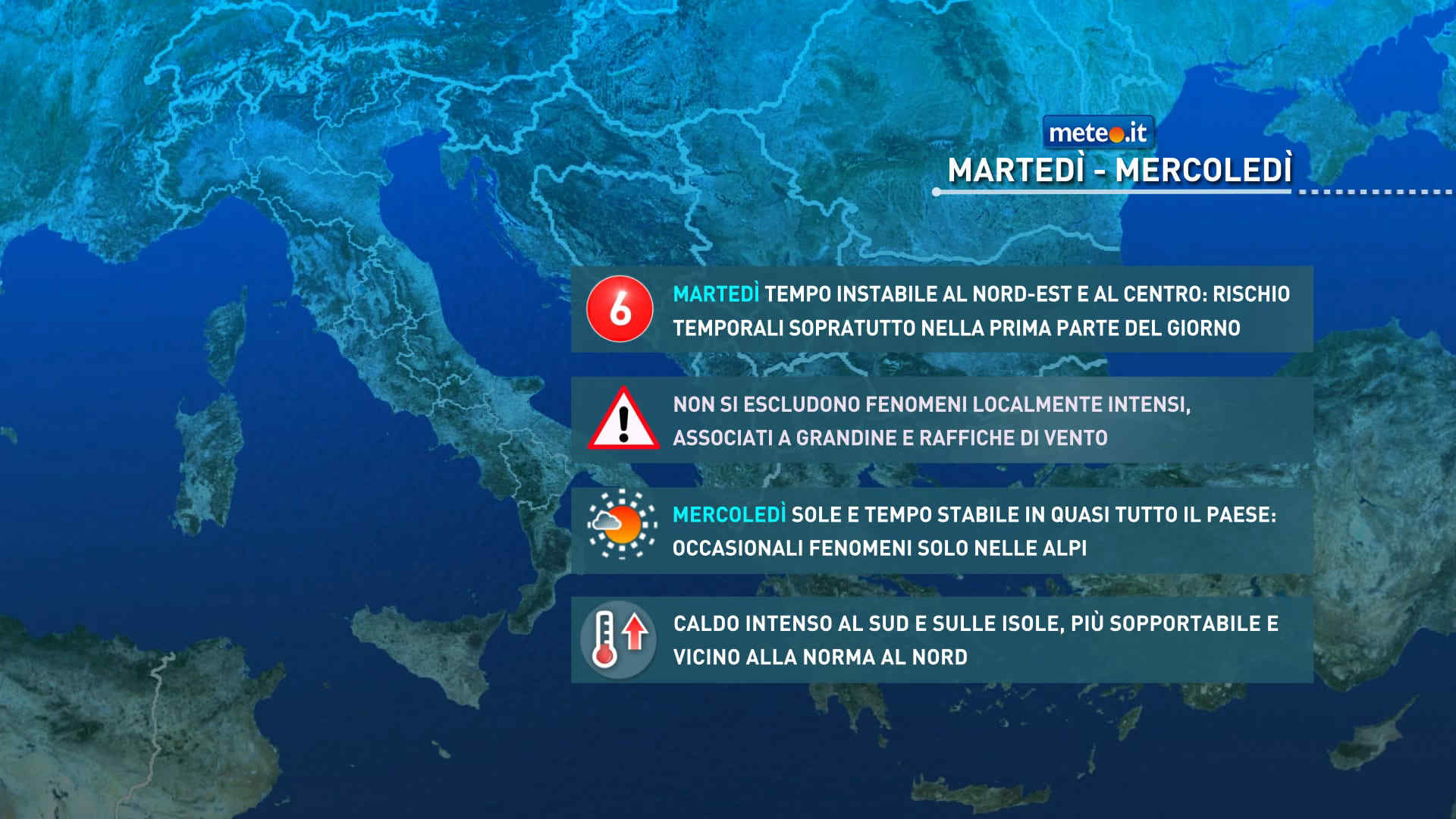Meteo 25 agosto: 40 gradi al Sud e nelle Isole! Più instabile il Nord