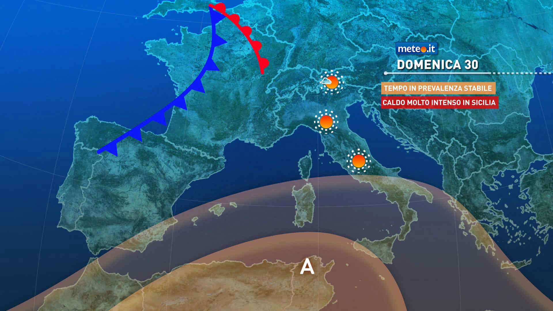 Meteo: tra fine agosto e inizio settembre qualche temporale e caldo meno estremo