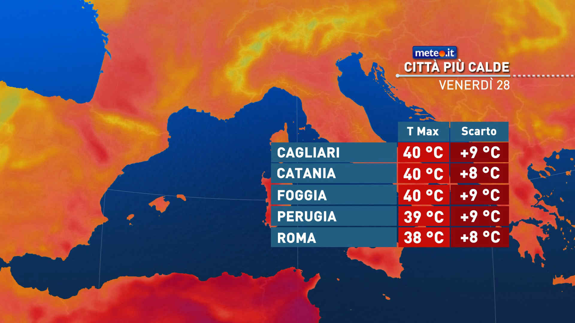 Meteo: venerdì 28 apice della calura! Temporali al Nord-Ovest