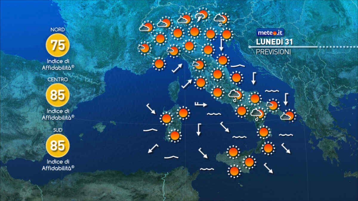 Meteo: l'ultimo giorno di agosto segna la fine del caldo estremo! Tregua breve