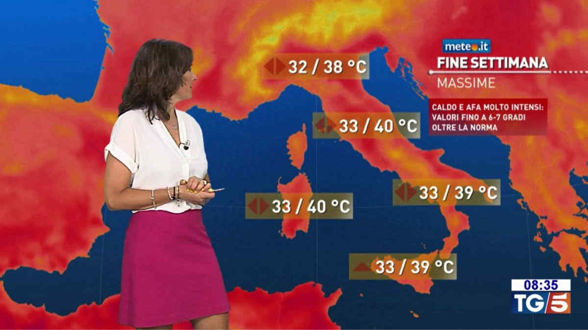 Meteo, weekend di caldo rovente. Disagio intenso