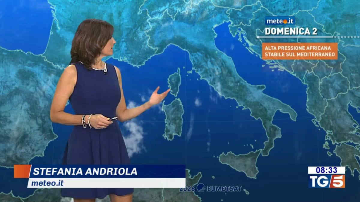 Meteo, domenica 2 agosto di caldo intenso