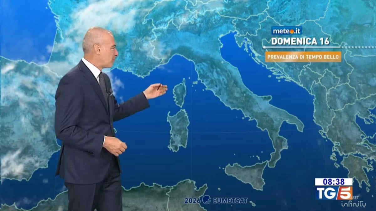Meteo, 16 agosto con sole e afa poi fase instabile e lieve calo termico