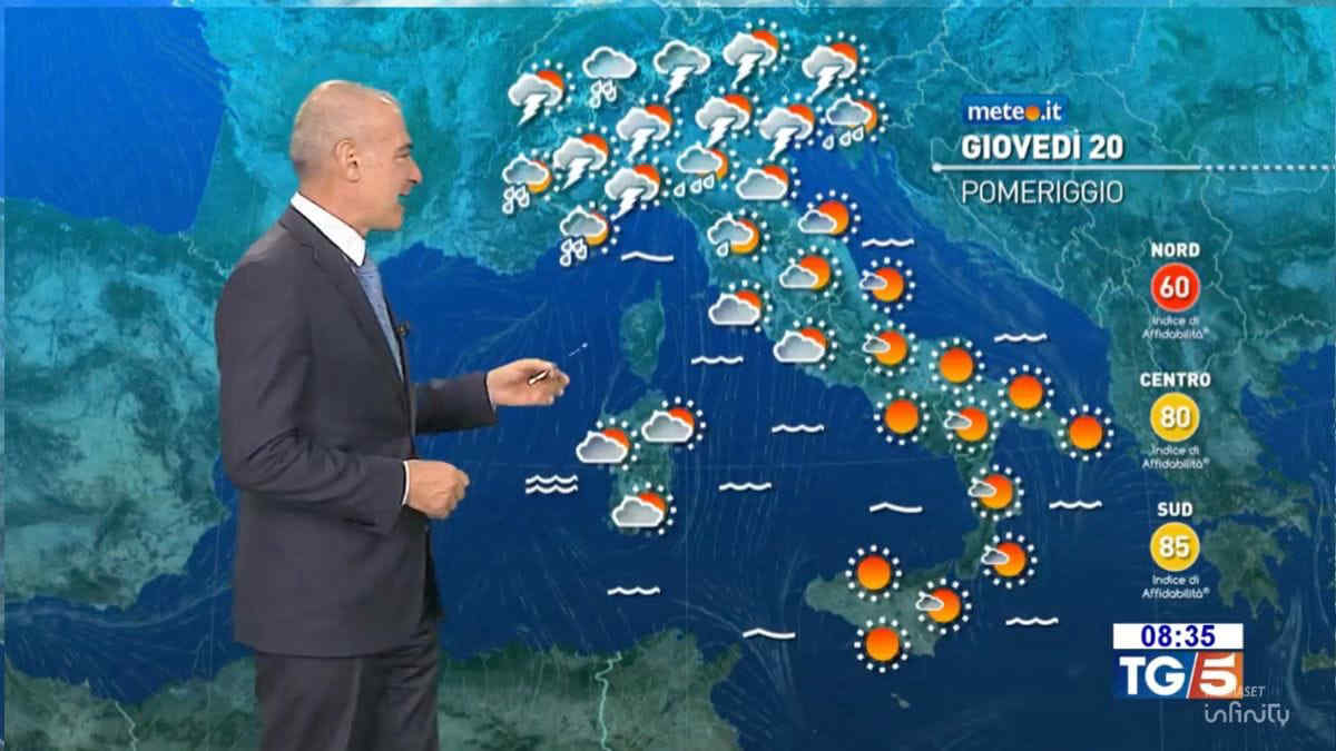 Meteo, fase temporalesca al Nord con rischio nubifragi: le previsioni