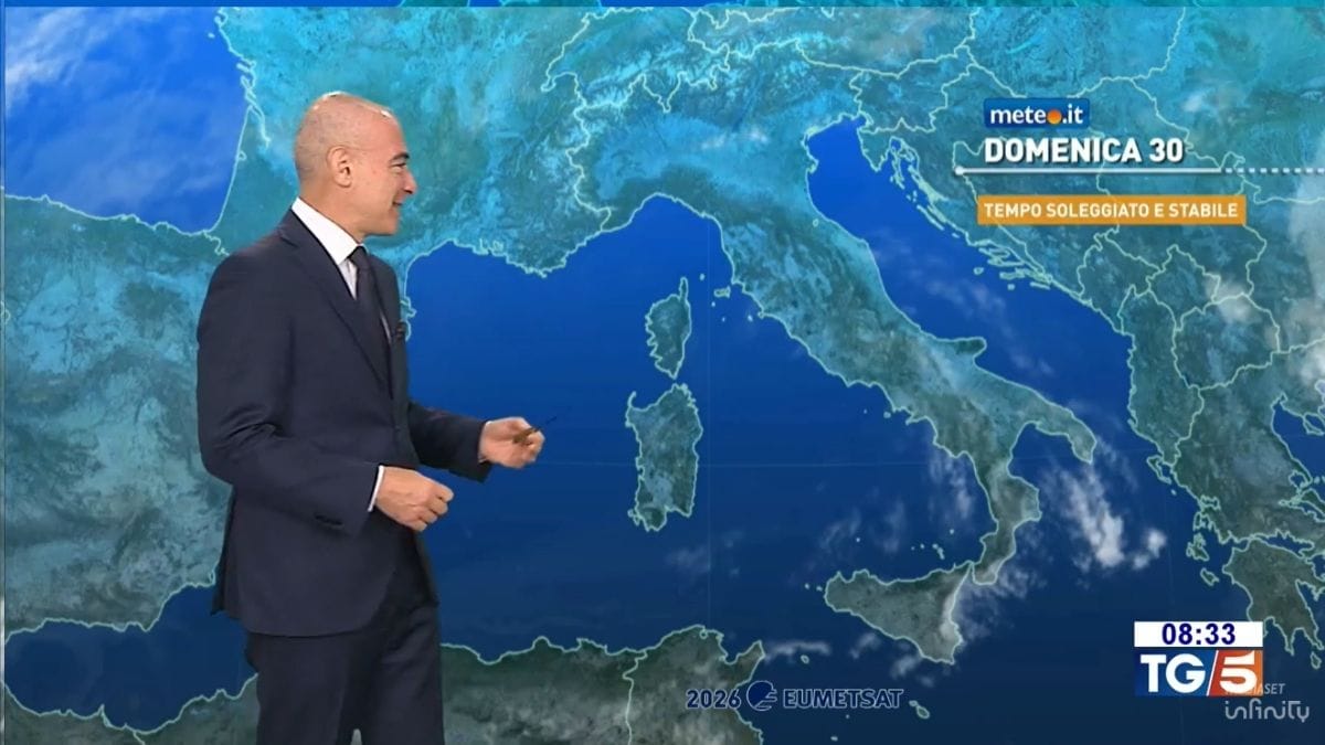 Meteo: oggi (30 agosto) lieve flessione del caldo! Pochi temporali