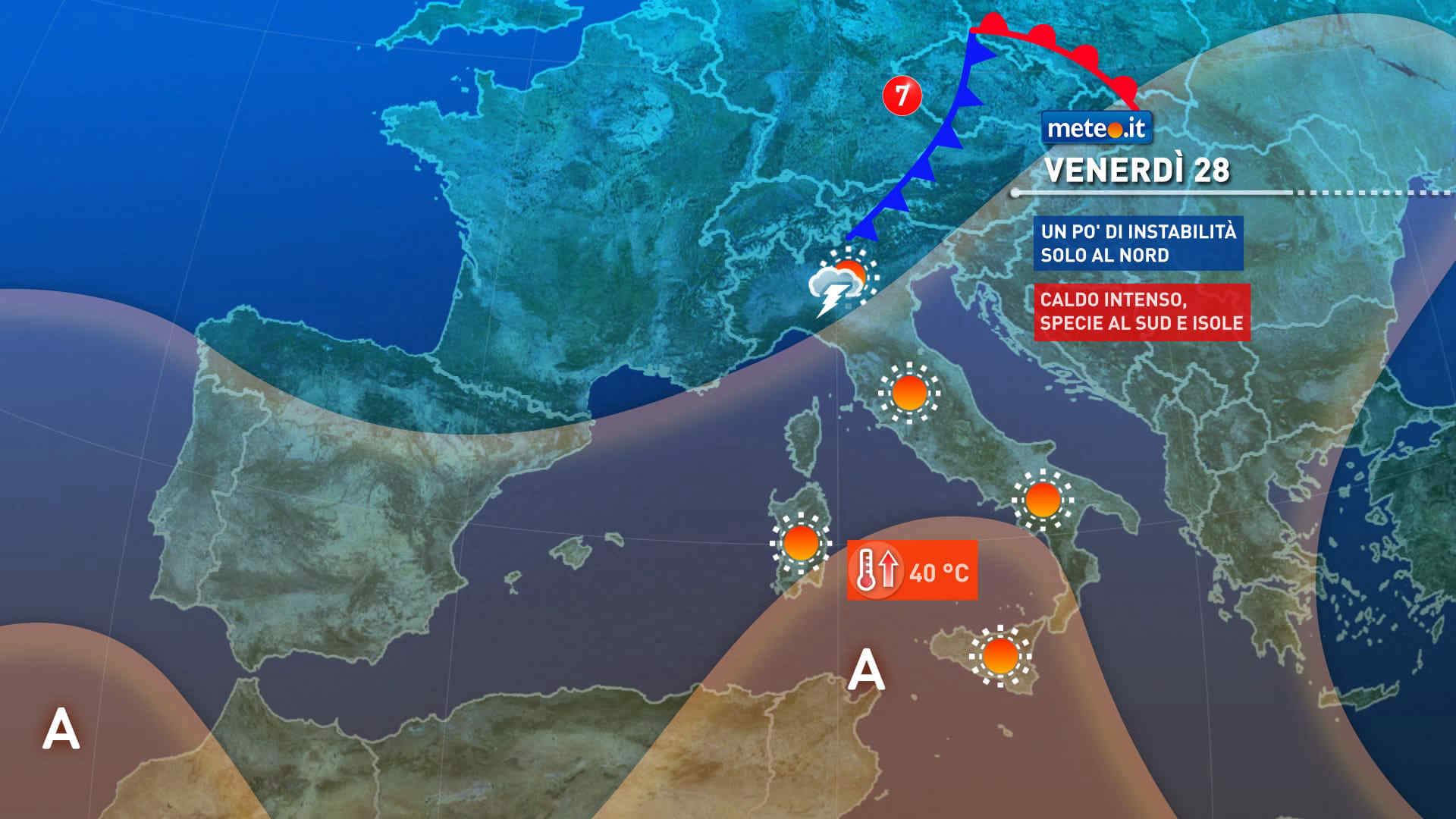 Meteo: agosto si chiude con clima bollente, afa e picchi fino a 45 gradi