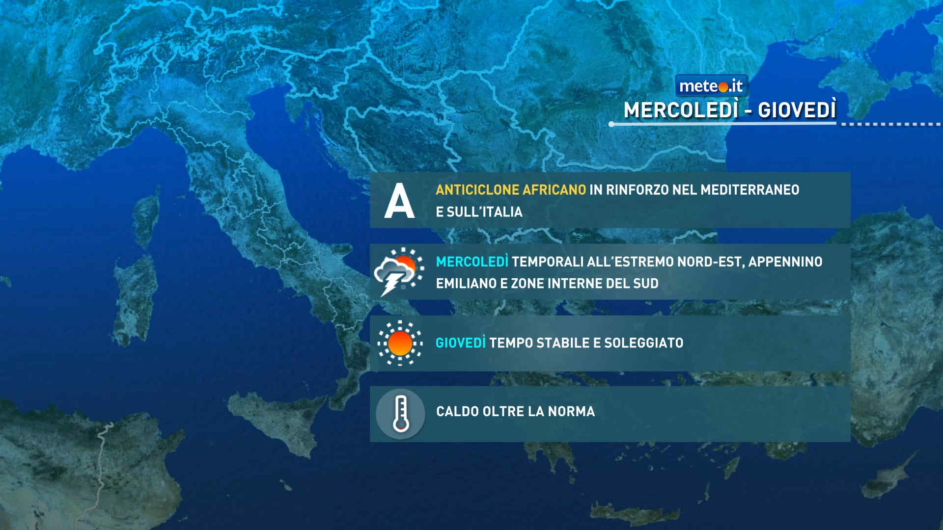 Meteo, Anticiclone africano in rinforzo: caldo in intensificazione e oltre la norma