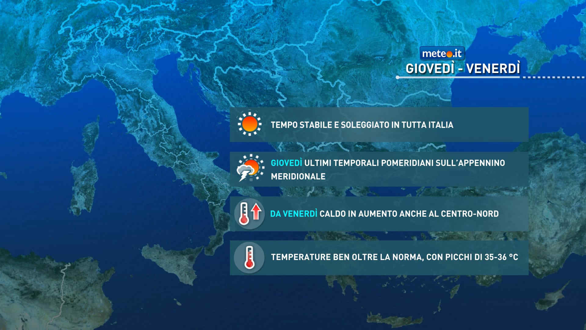 Meteo, caldo in aumento sull'Italia: verso i 35 gradi