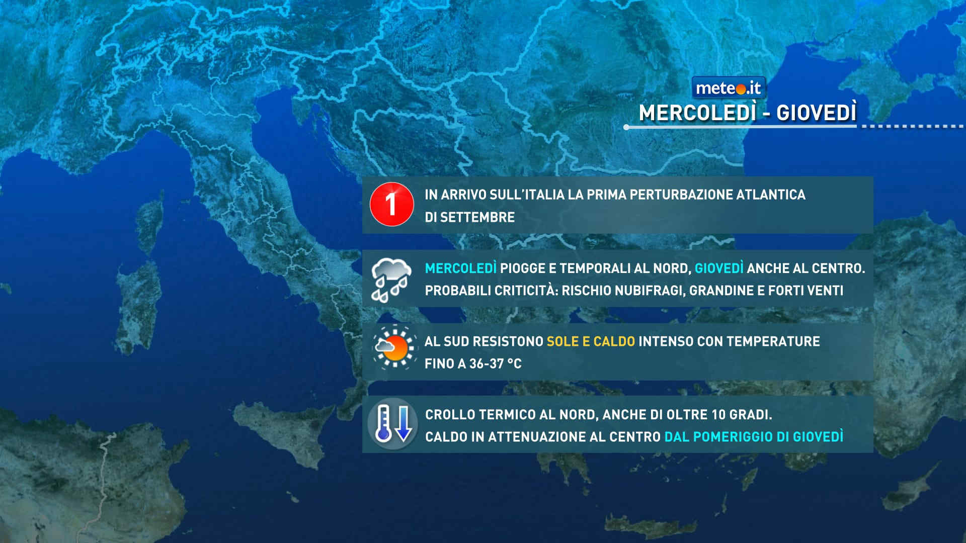 Meteo, stop al caldo anomalo ma attenzione ai forti temporali: le previsioni