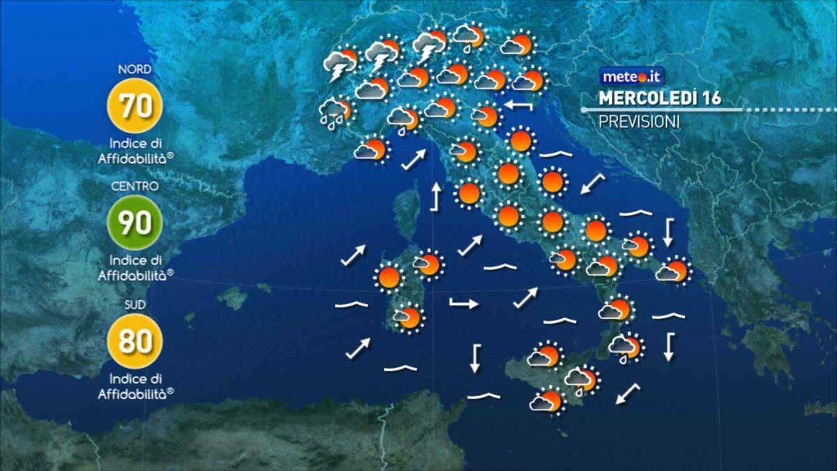 Meteo 16 settembre: al via una fase di intenso maltempo! Le previsioni