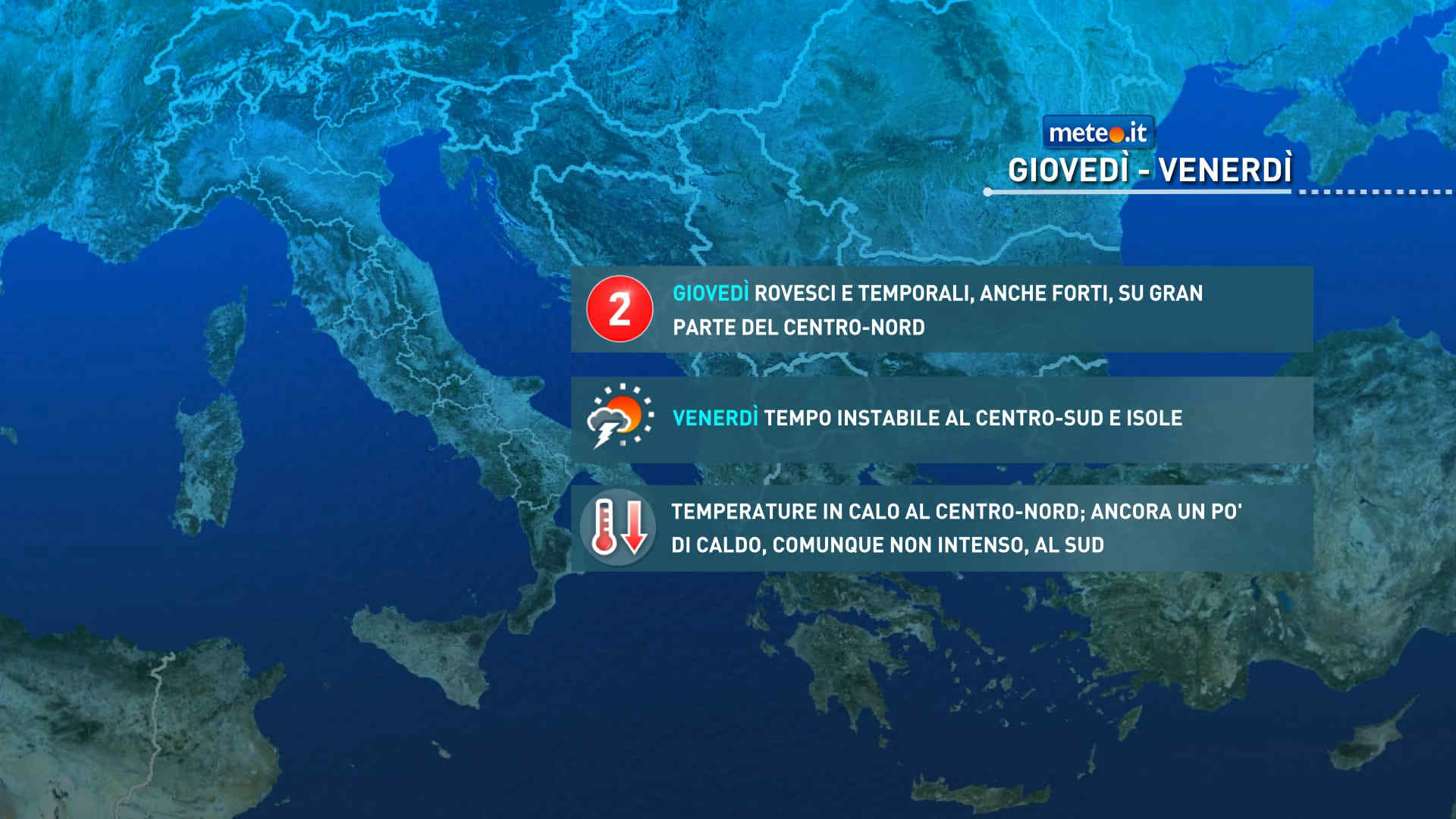 Meteo: 17 settembre con maltempo al Centro-Nord! Rischio nubifragi