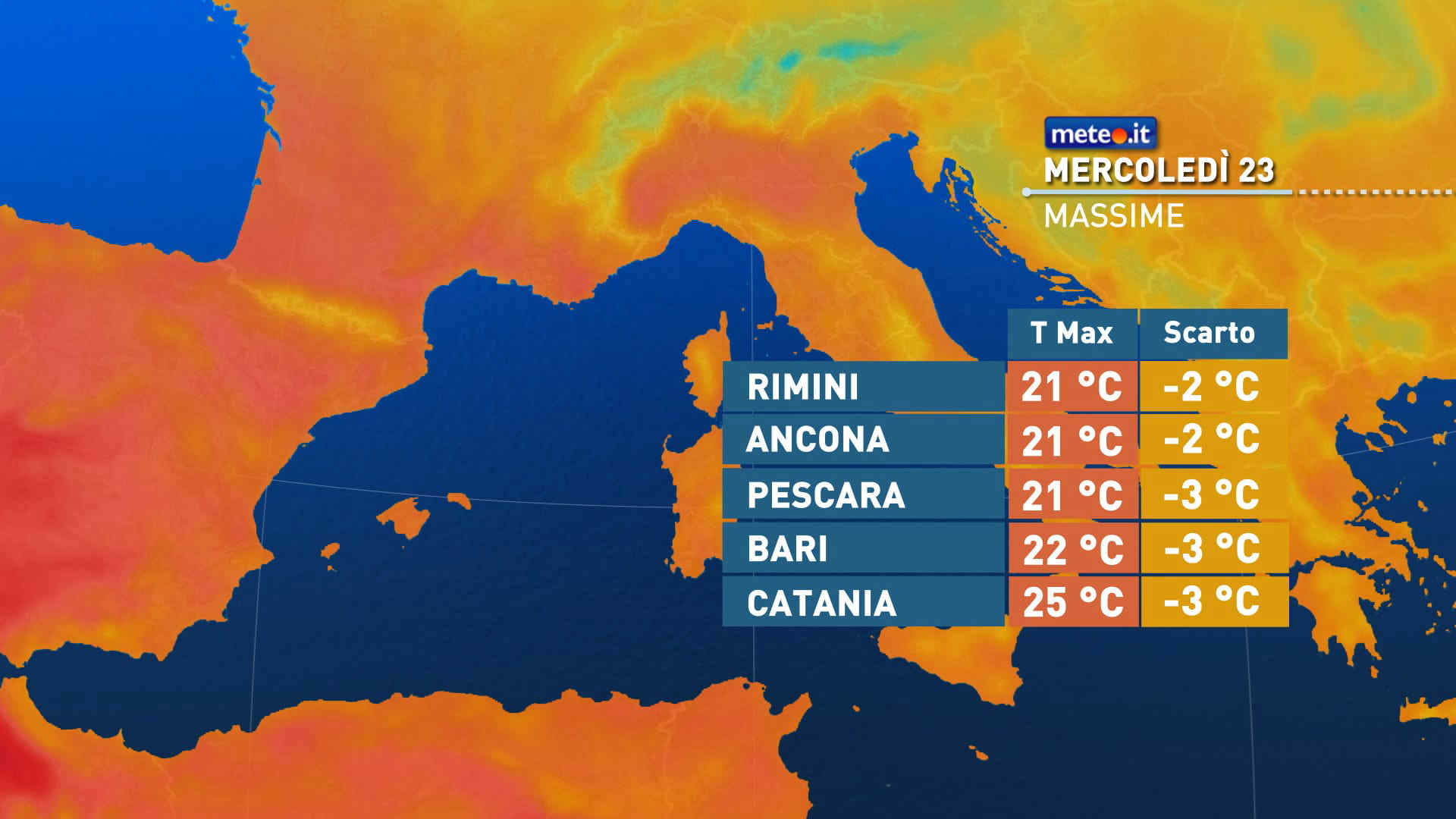 Meteo: temporaneo calo termico, da giovedì sera nuova perturbazione al Centro-Sud