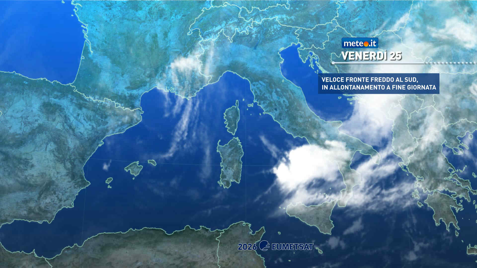 Meteo, rapida fase temporalesca al Sud, migliora nel weekend