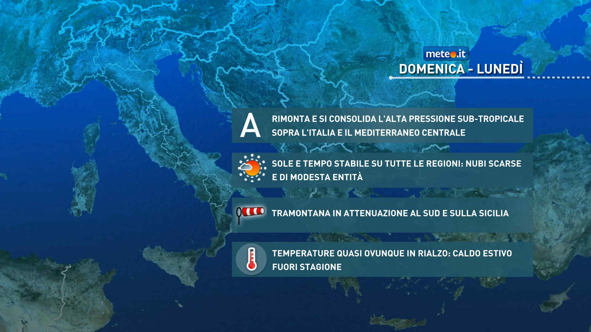 Meteo, tempo stabile e caldo fuori stagione protagonisti fino alla fine di settembre