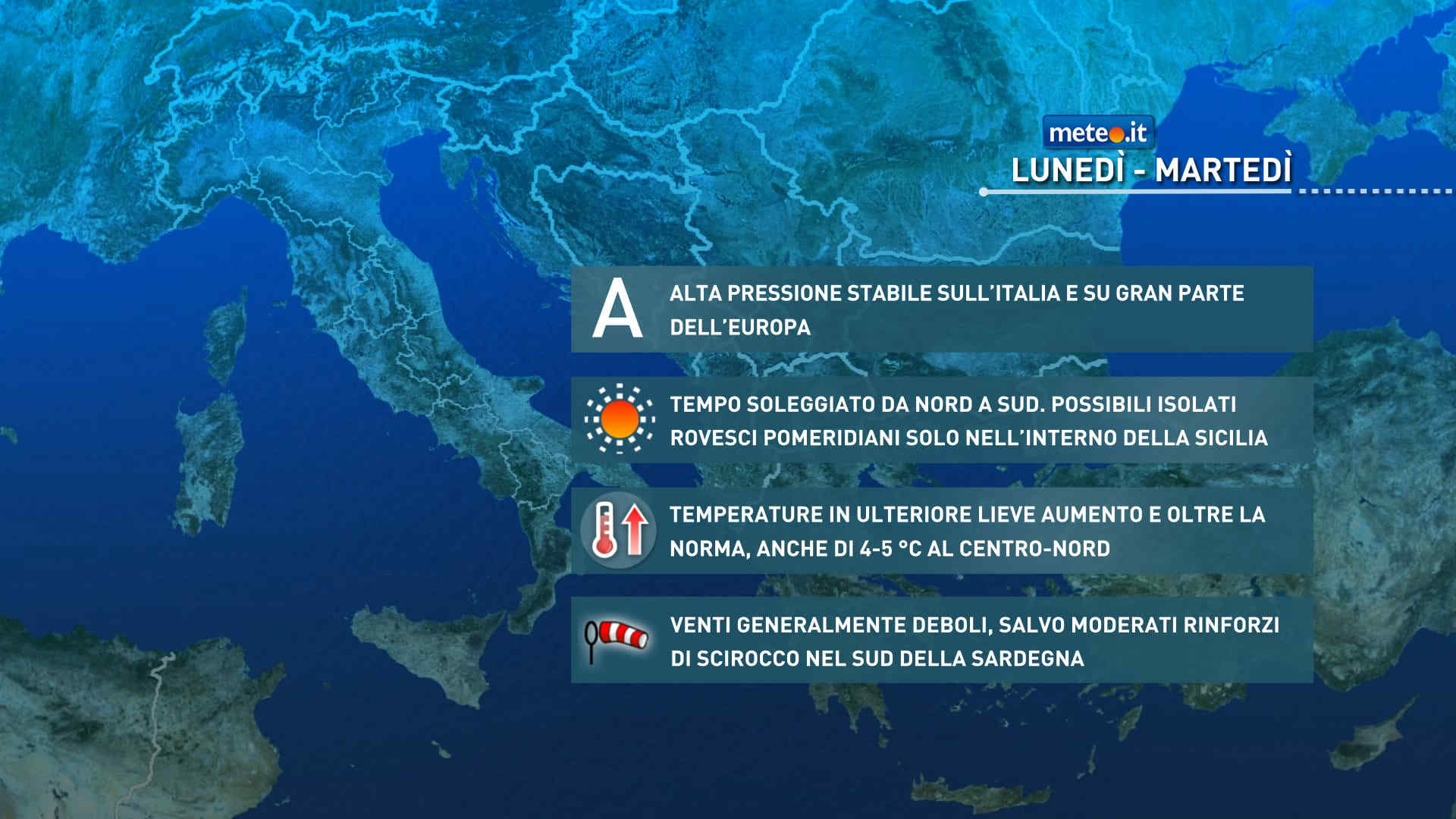 Meteo, settimana al via con tempo stabile e caldo fuori stagione