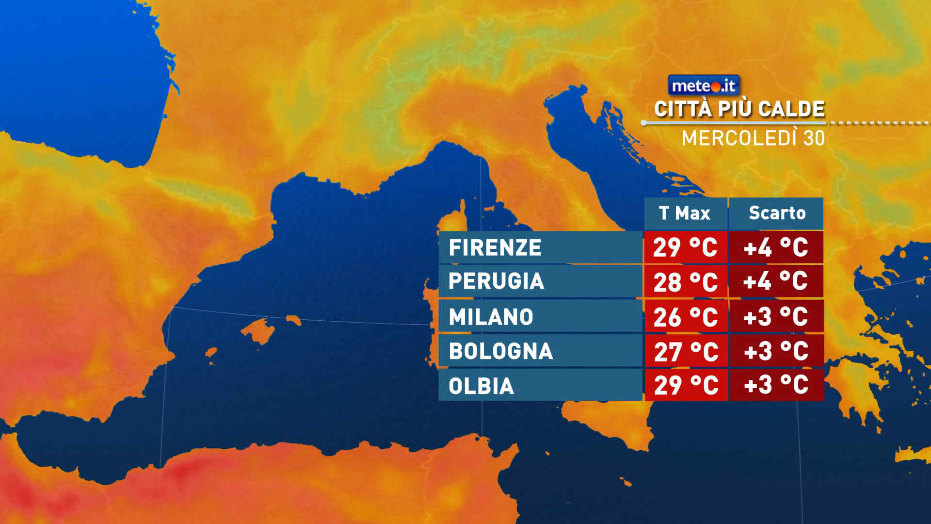 Meteo: ultimo giorno di settembre stabile e molto mite!