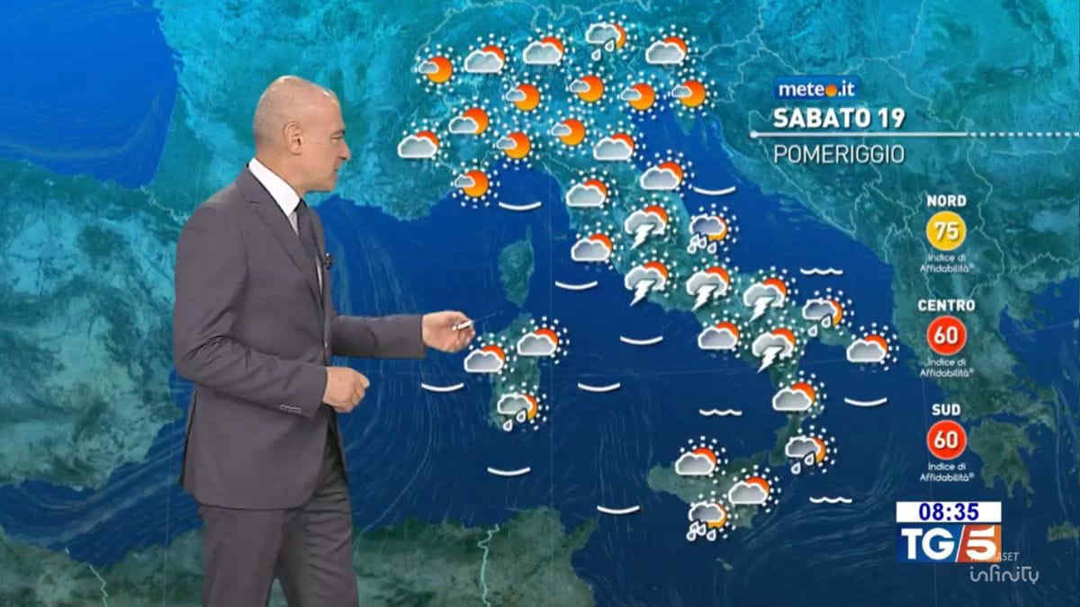 Meteo, tempo ancora instabile al Centro-sud con temporali: le previsioni