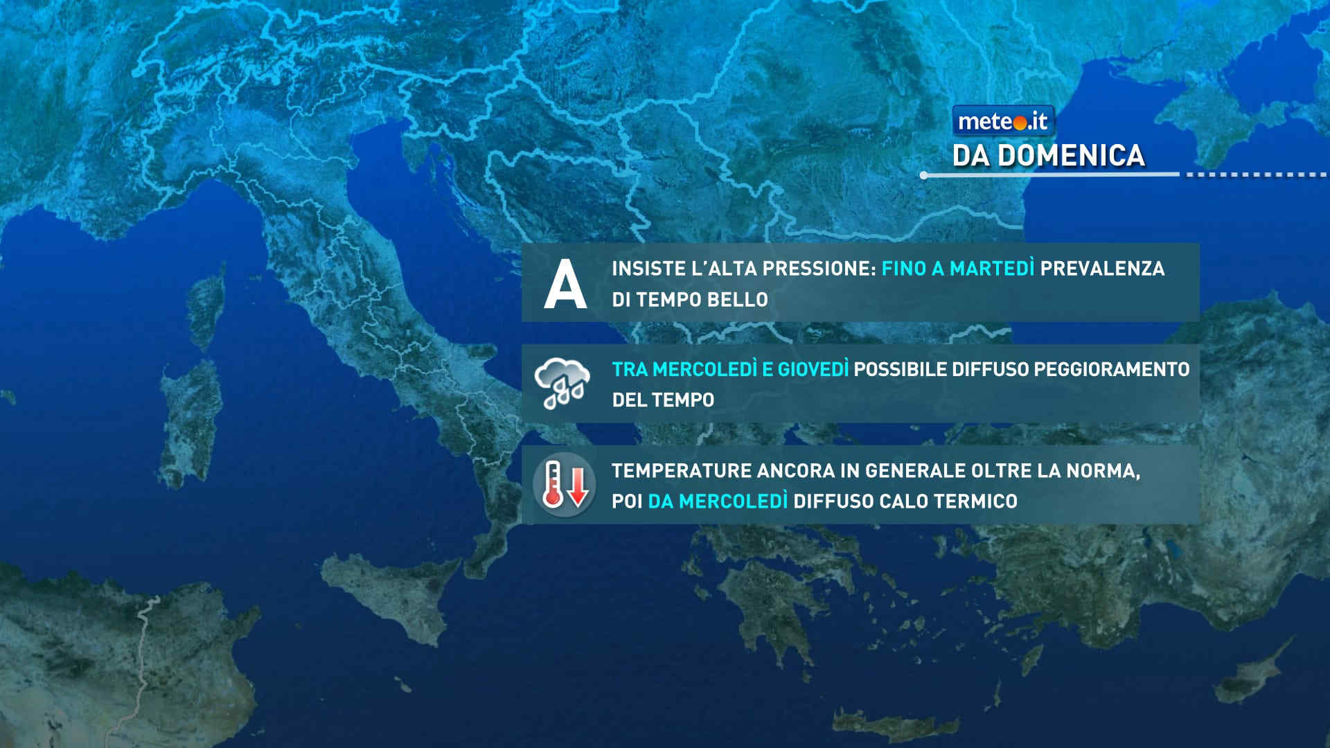 Meteo: clima tardo-estivo fino a metà settimana! Poi svolta autunnale?