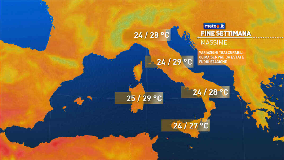 Meteo, weekend all'insegna di tempo stabile e clima mite