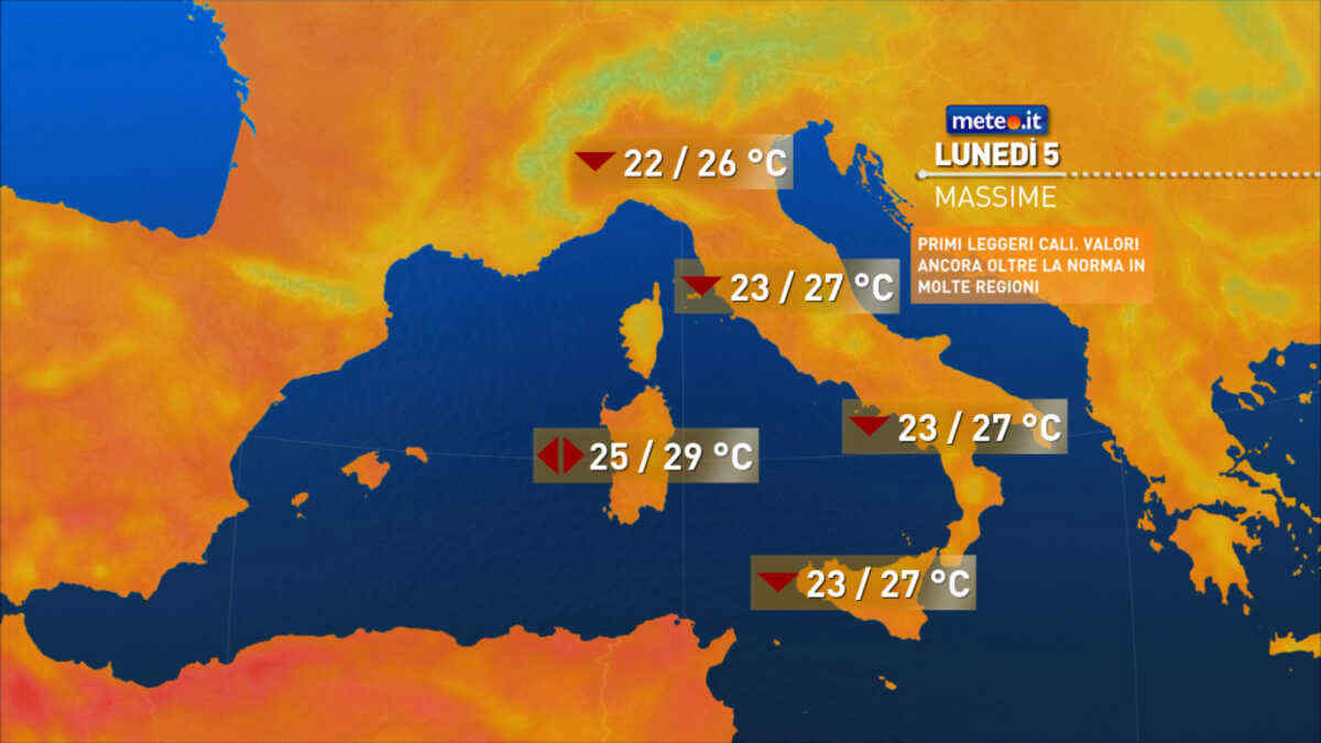 Meteo, fino a martedì 6 clima mite. Poi svolta autunnale