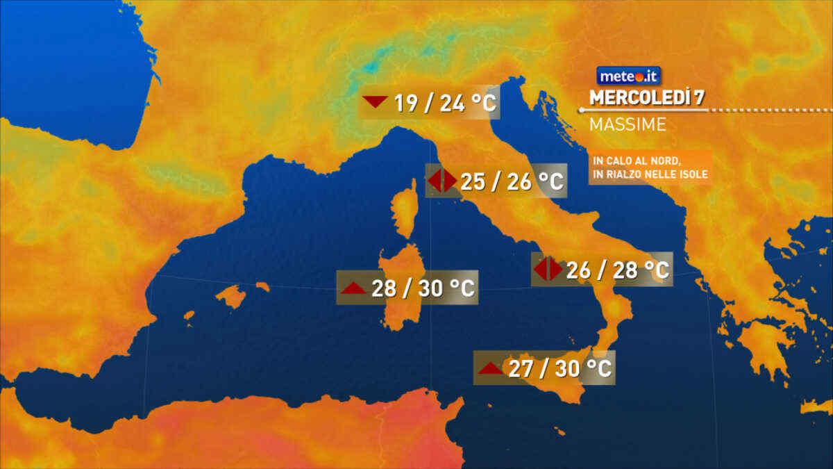 Meteo: piogge e temporali anche mercoledì 7. Le zone interessate