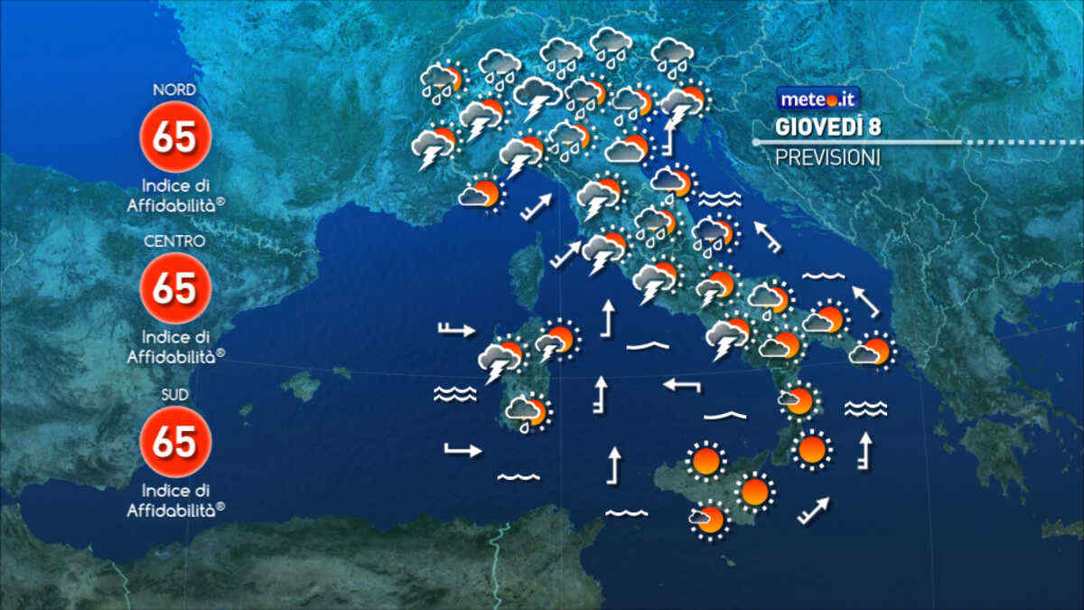 Meteo: nei prossimi giorni maltempo potenzialmente critico. I dettagli