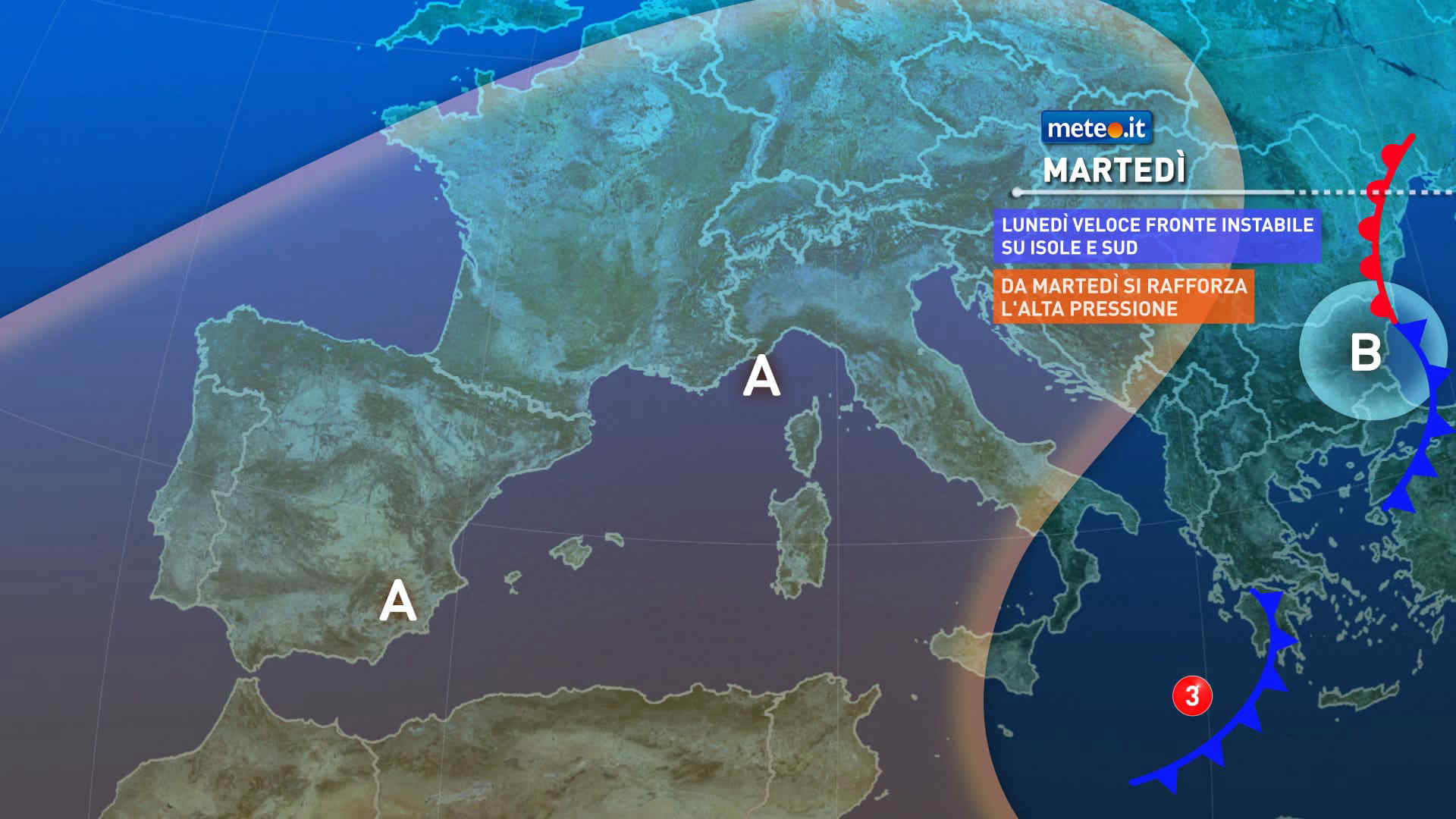 Meteo: inizio settimana con qualche pioggia, poi torna l'anticiclone! La tendenza da martedì 13
