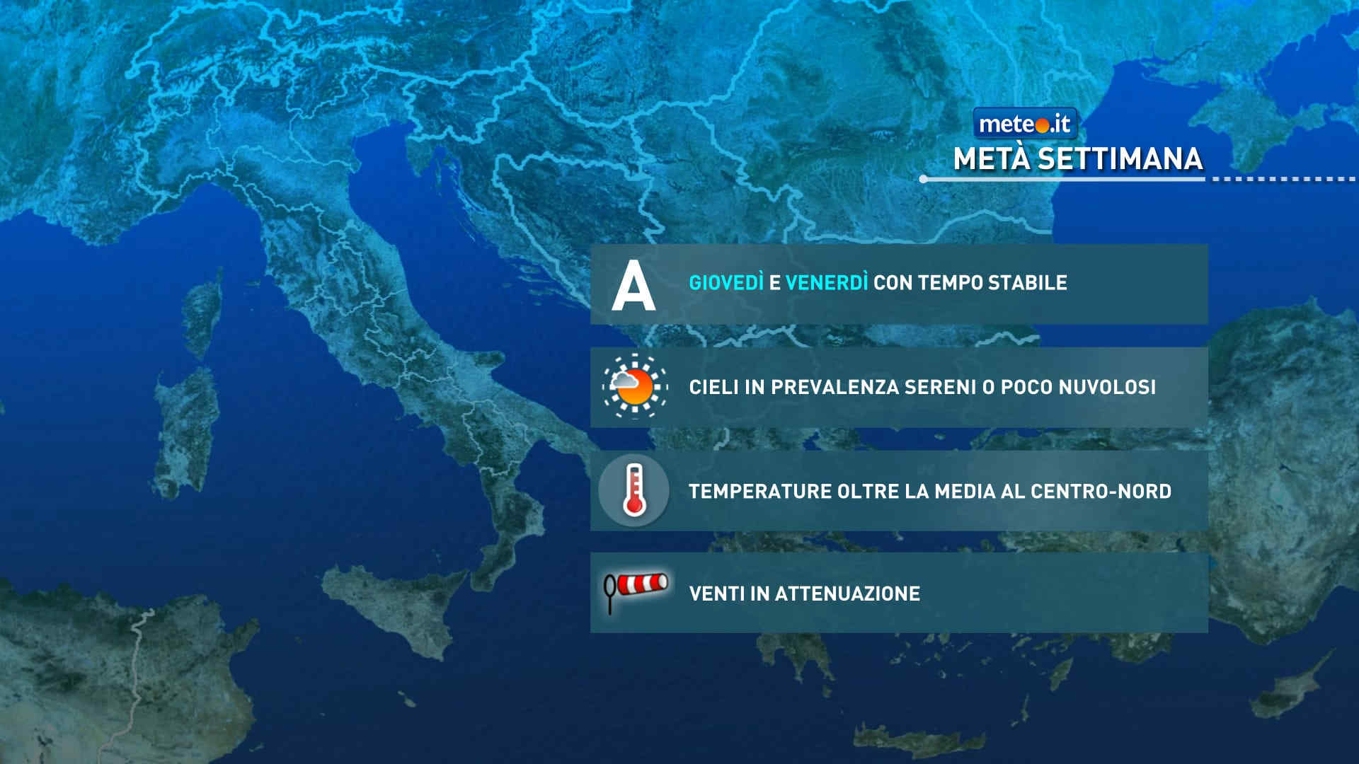 Meteo: alta pressione e clima più mite nella parte centrale della settimana! La tendenza
