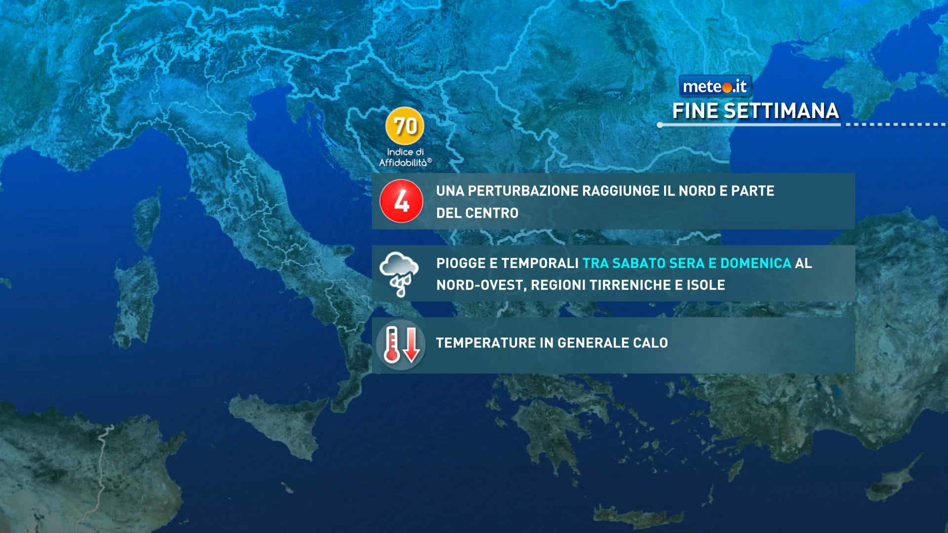 Meteo: nel weekend si indebolisce l'alta pressione! Piogge domenica 18: ecco dove