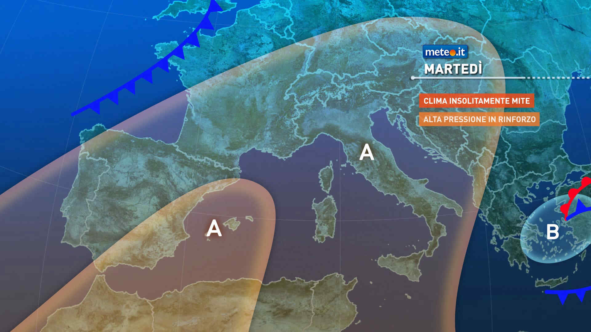 Meteo, alta pressione e tempo stabile. Arrivano le nebbie