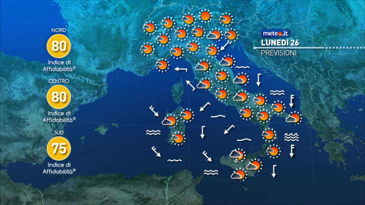 Meteo: inizio di settimana mite e stabile sull'Italia!