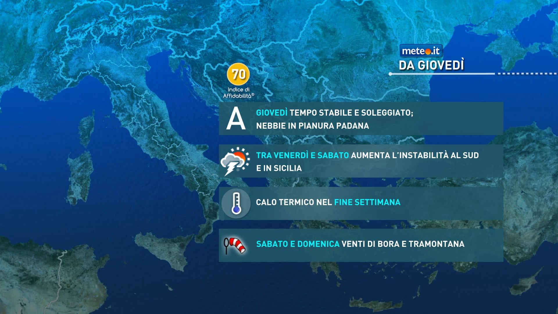 Meteo, nel weekend di Ognissanti possibile svolta più fredda