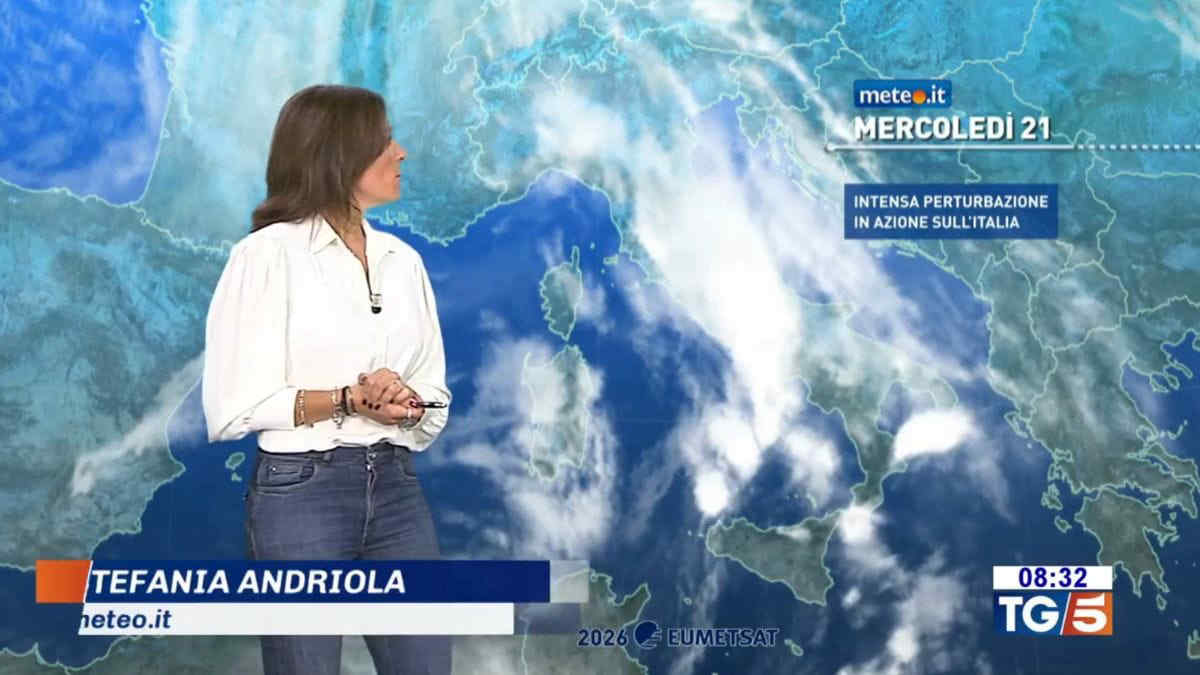 Meteo, maltempo anche forte. Le previsioni per mercoledì 21 ottobre